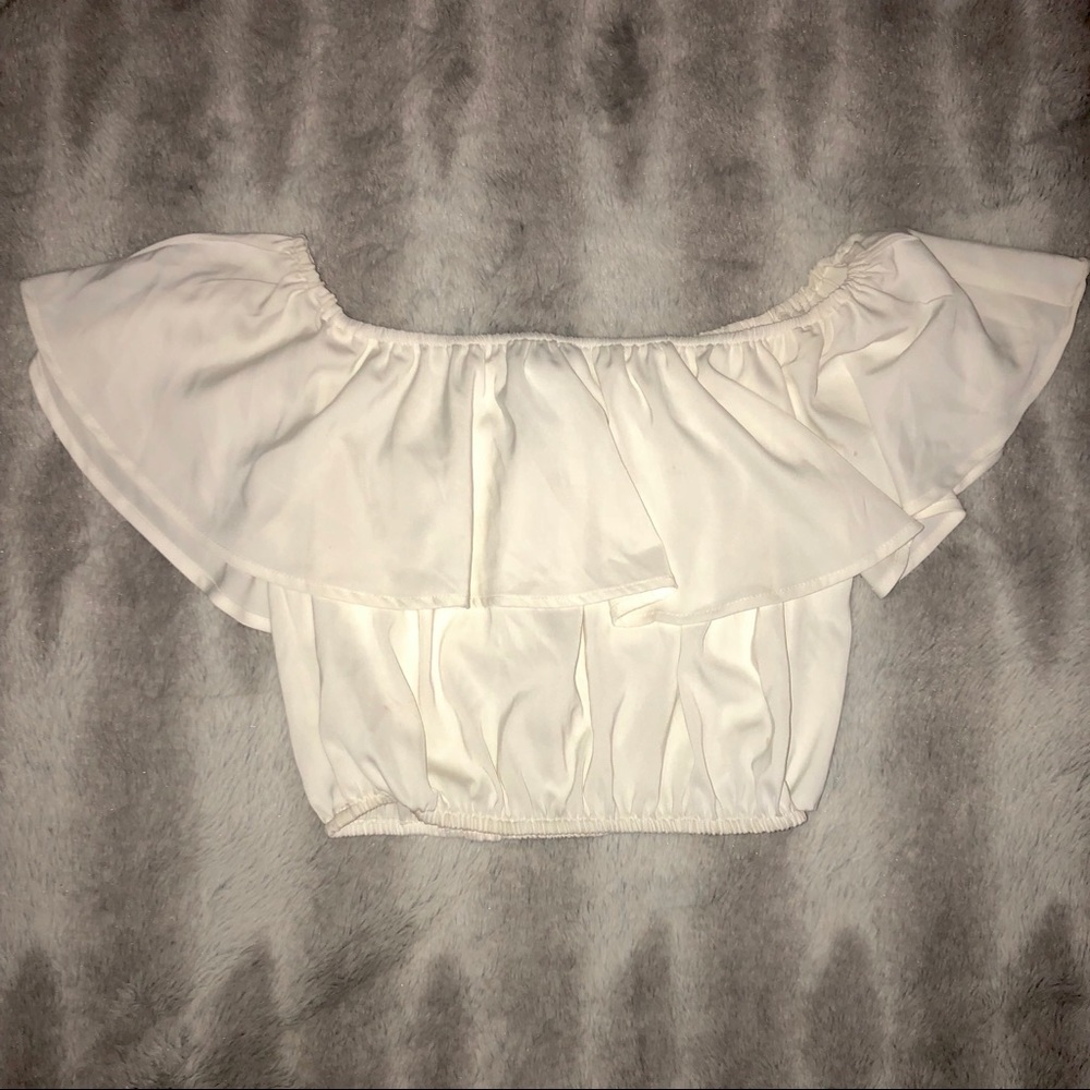 White Off The Shoulder Blouse